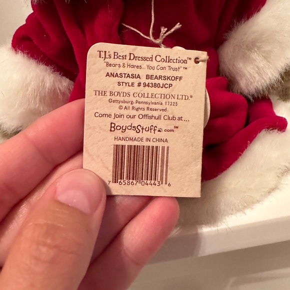 NWT RARE Boyds Bear Anastasia Bearskoff, Dated 2001 - Picture 4 of 7